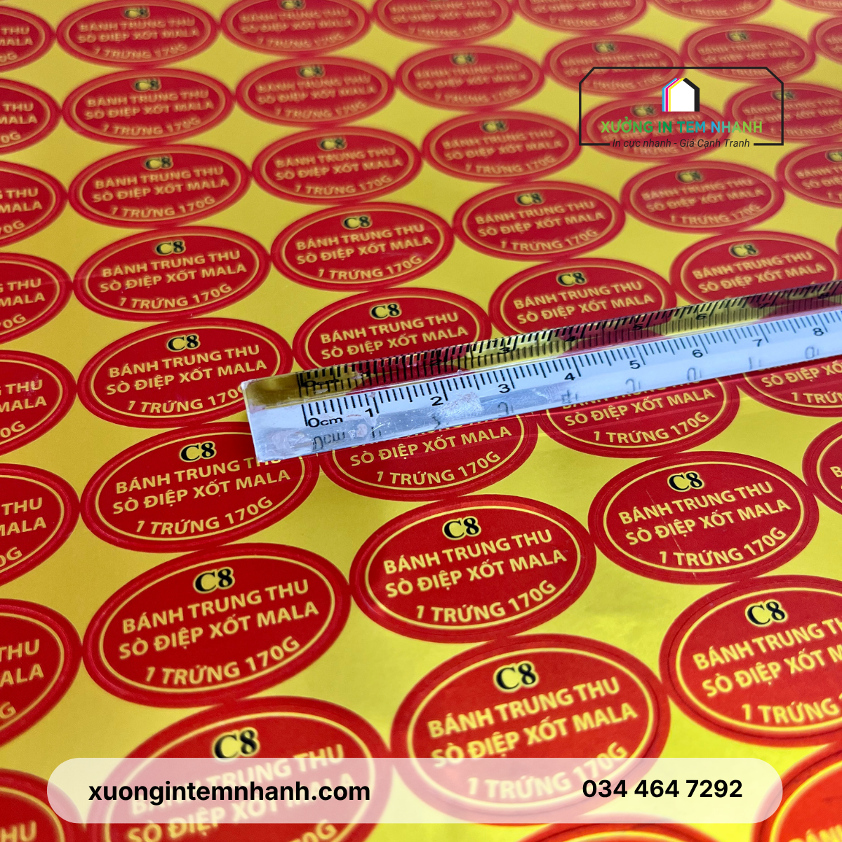 In tem decal xi vàng ánh kim cao cấp chống nước