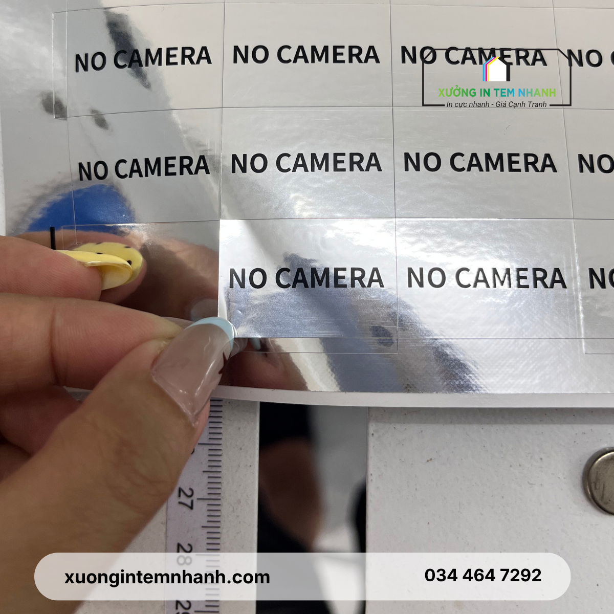 In tem decal xi bạc cao cấp chống xước, chịu nhiệt cho thiết bị y tế
