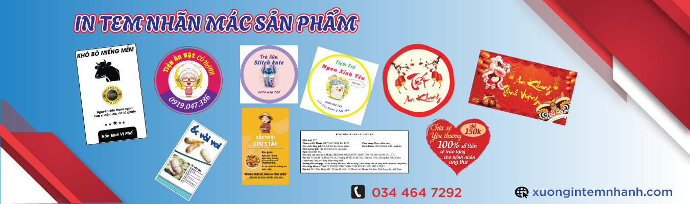 In tem nhãn sản phẩm