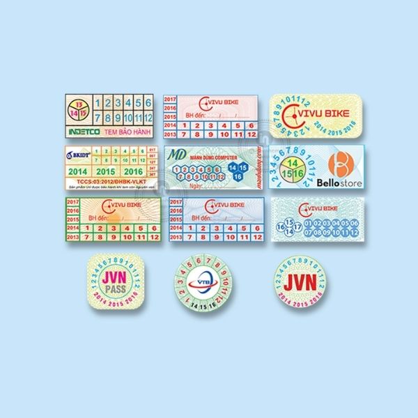 Tem Bảo Hành Chất Liệu Decal Vỡ